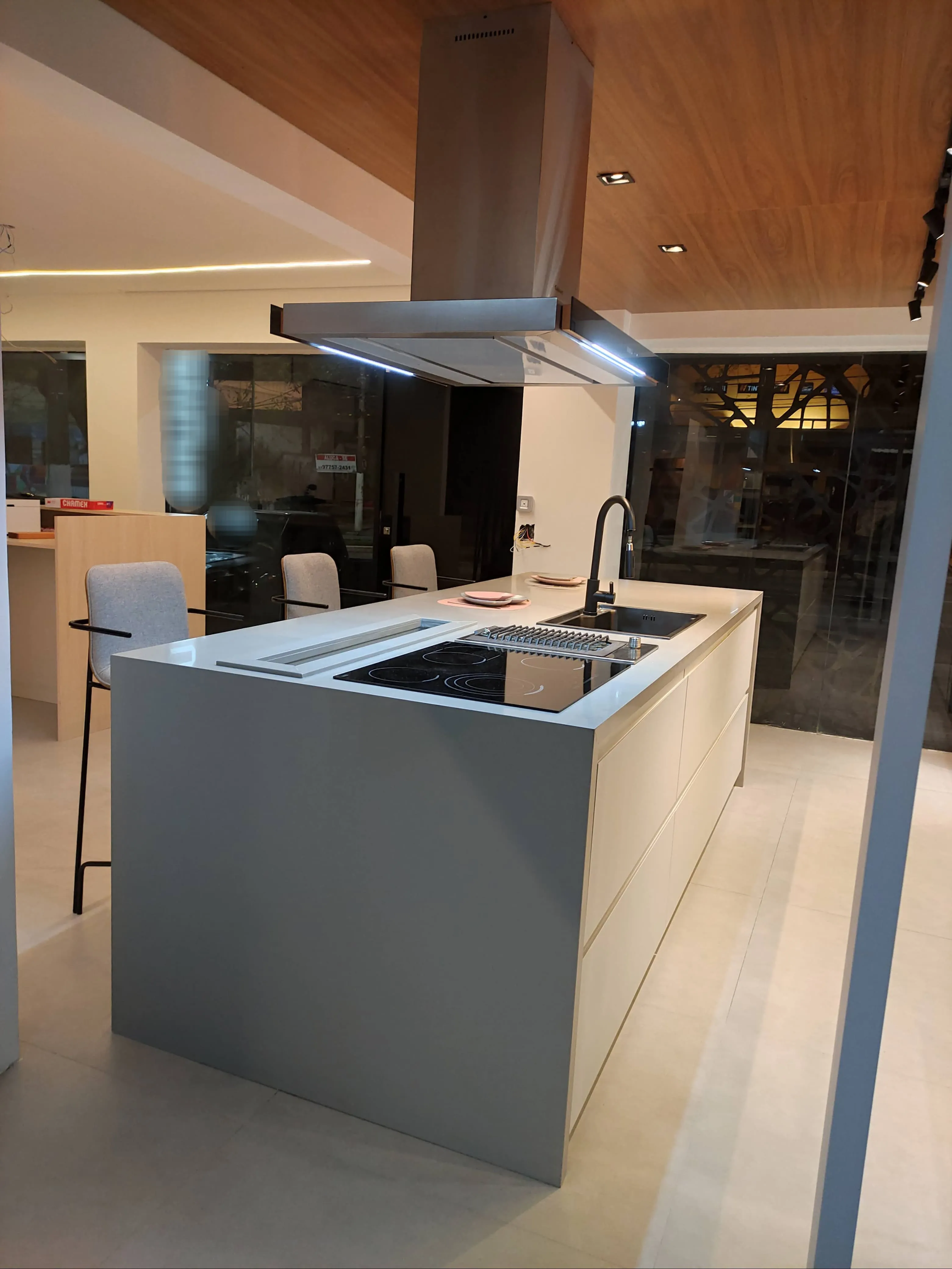 Ilha gourmet em Quartzito no Itaim Bibi